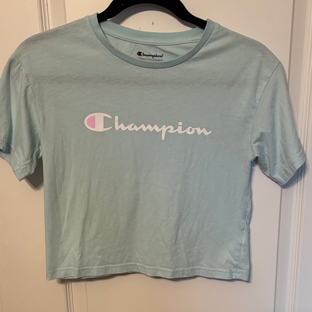 Champion Sky Blue Cropped Tee